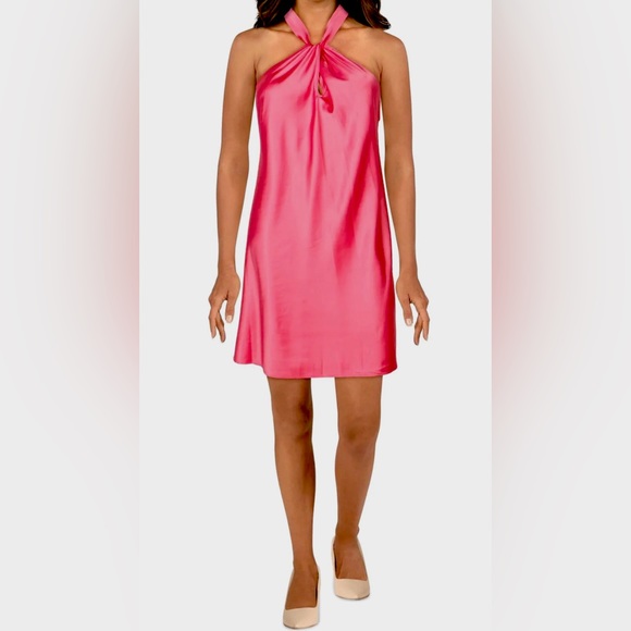 Aqua Dresses & Skirts - NWOT Aqua Large Halter Hot Pink Dress